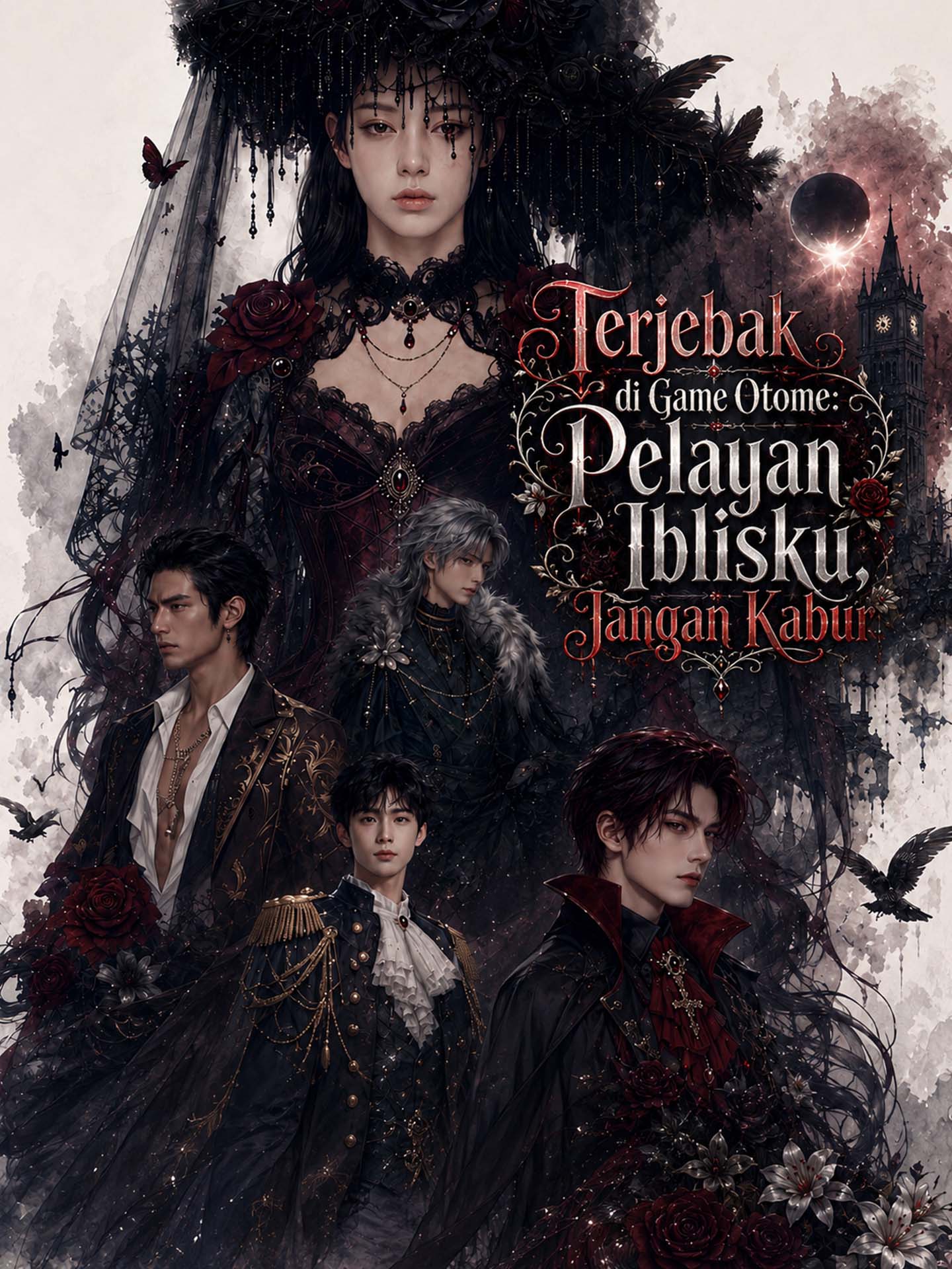 Poster Terjebak di Game Otome: Pelayan Iblisku, Jangan Kabur
