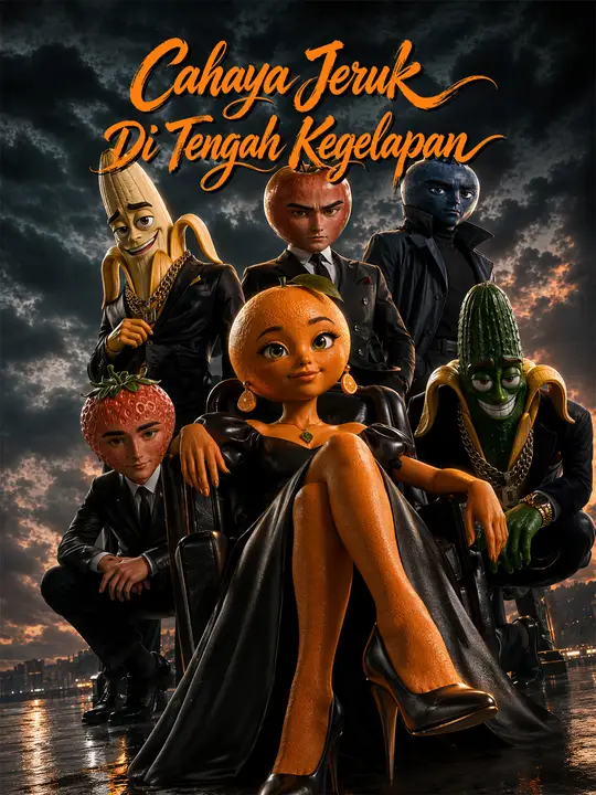 Poster Cahaya Jeruk Di Tengah Kegelapan