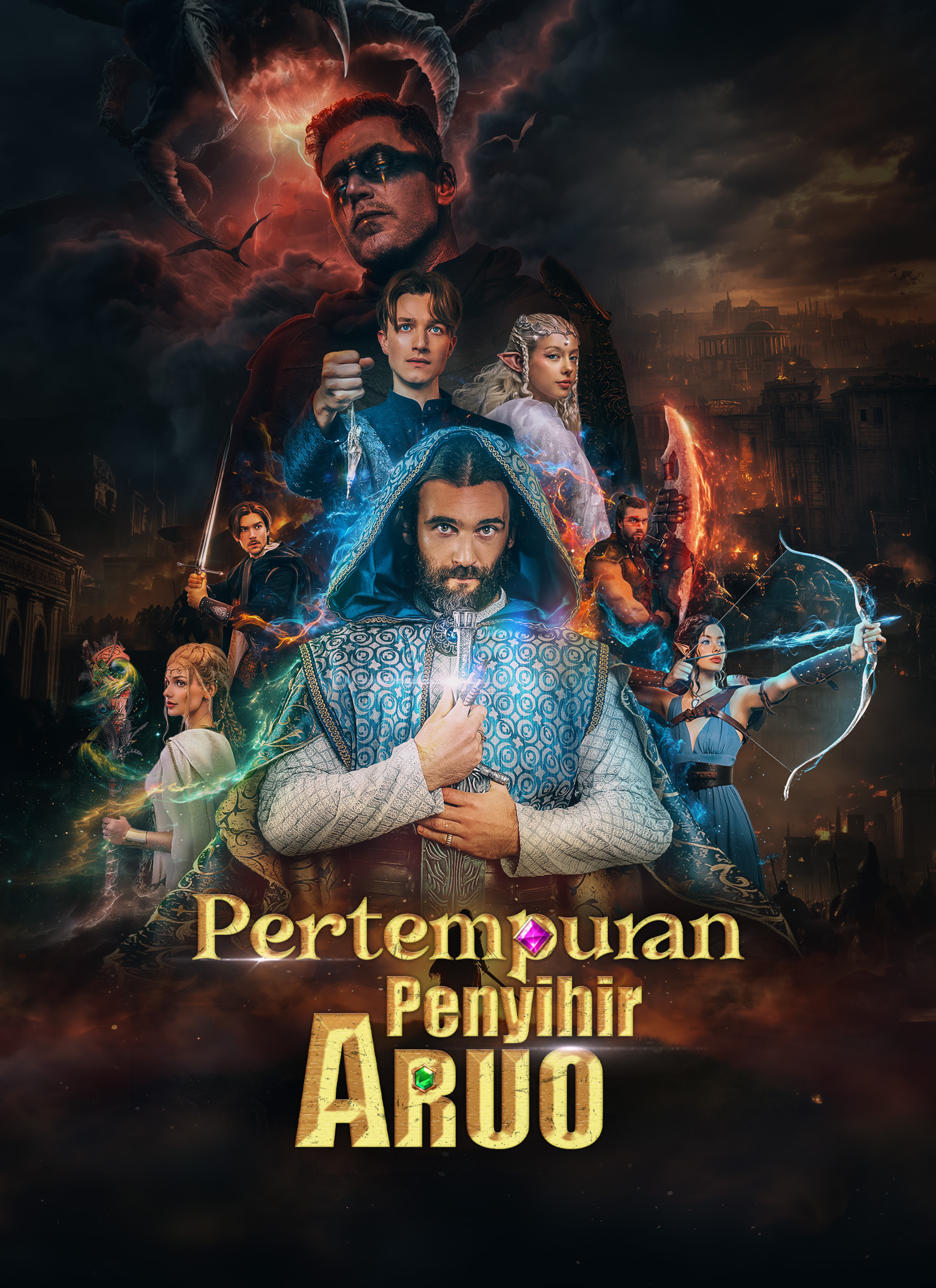 Poster Pertempuran Penyihir Aruo