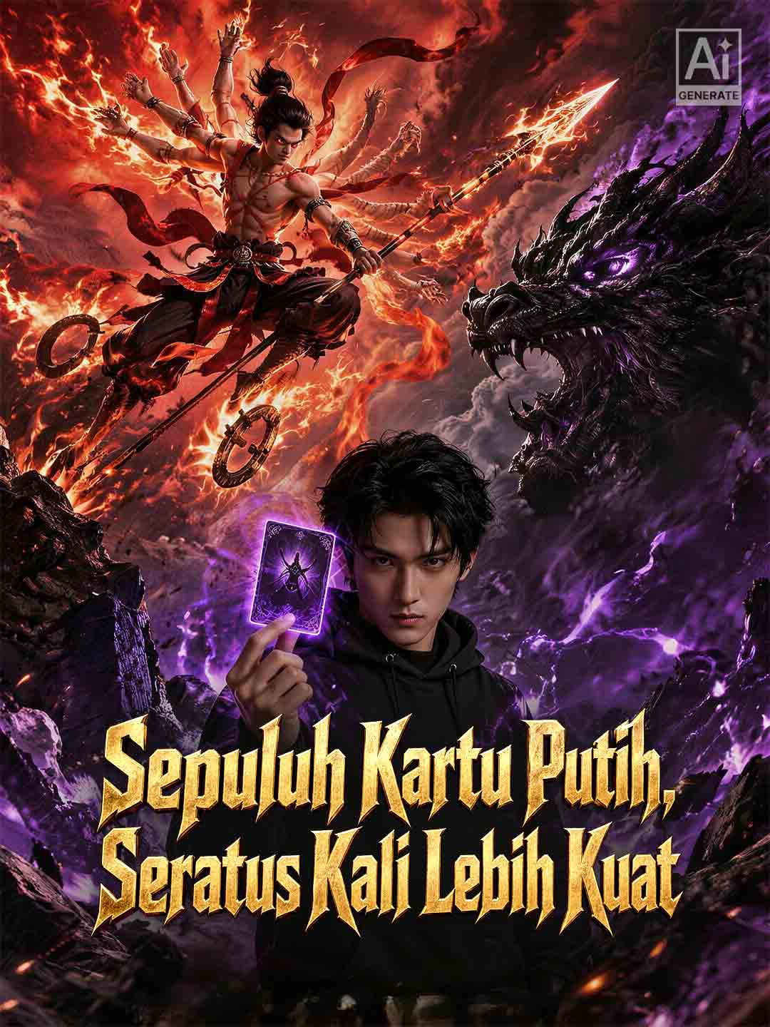 Poster Sepuluh Kartu Putih, Seratus Kali Lebih Kuat