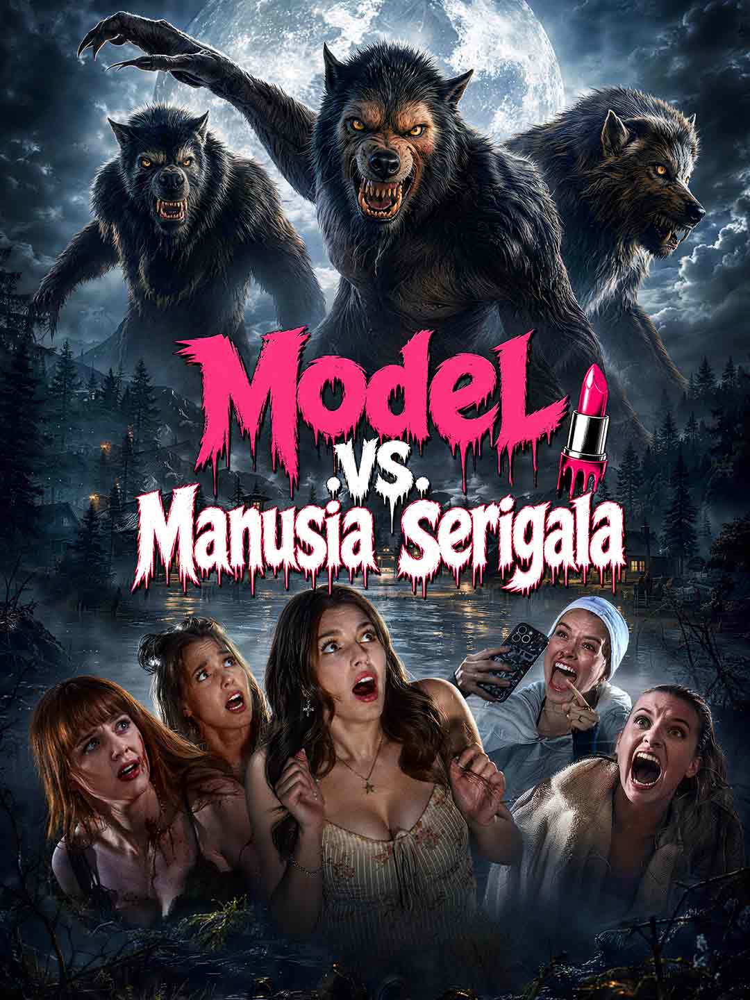Poster Model VS Manusia Serigala