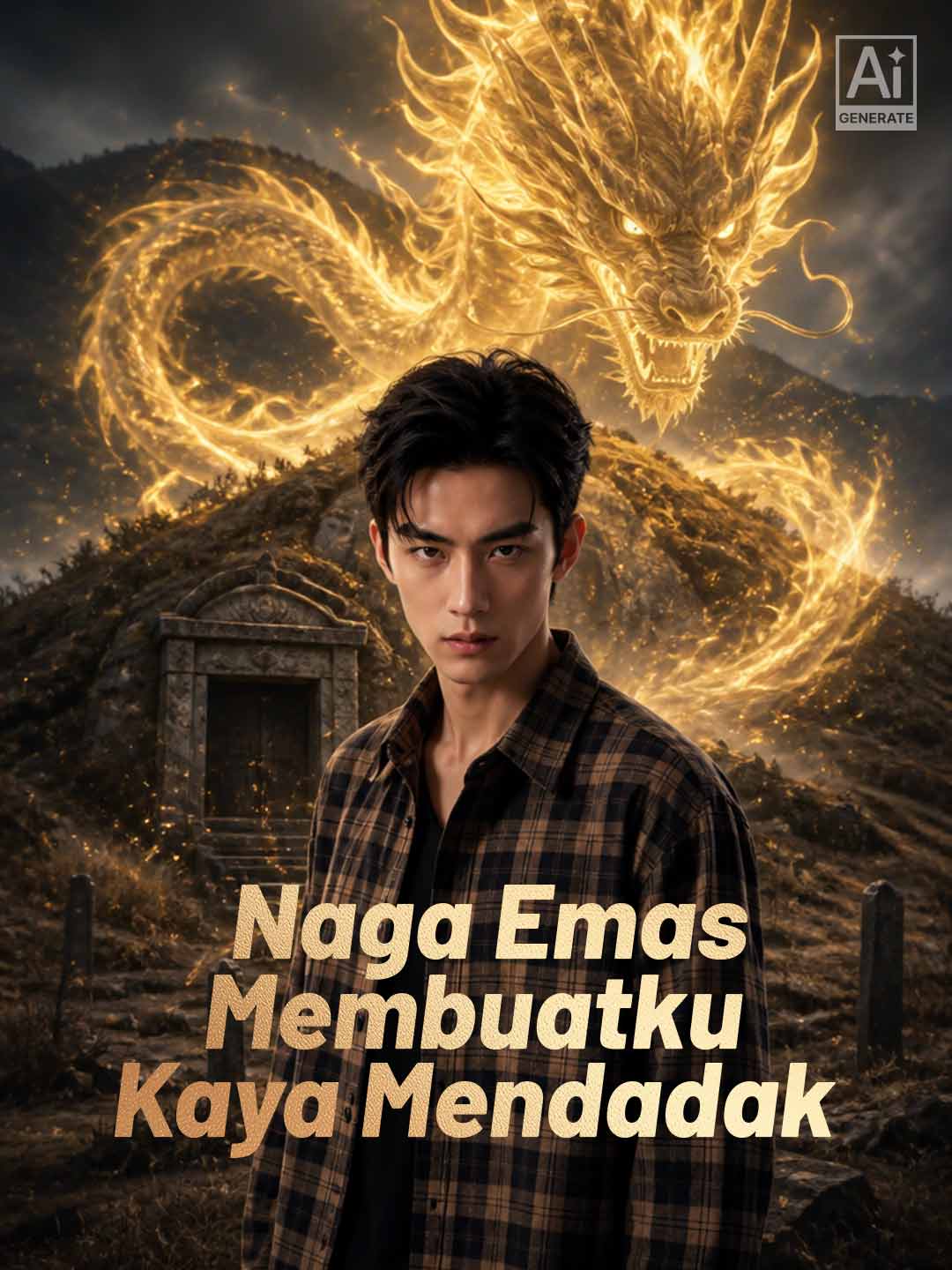 Poster Naga Emas Membuatku Kaya Mendadak