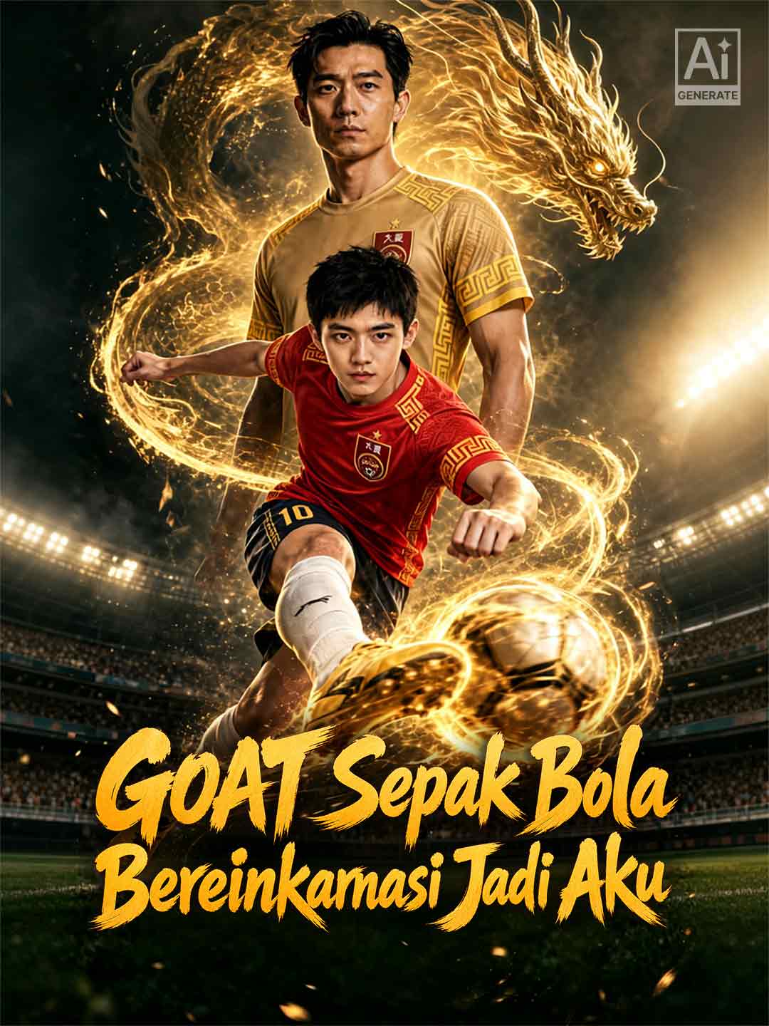 Poster GOAT Sepak Bola Bereinkarnasi Jadi Aku