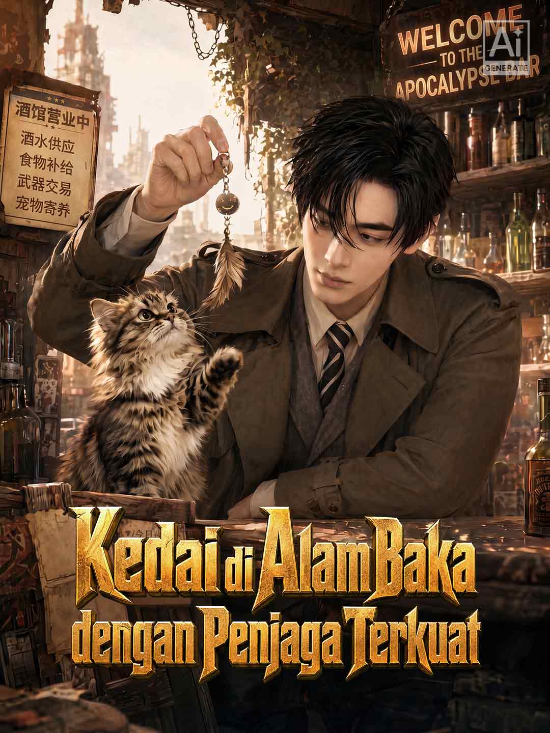 Poster Kedai di Alam Baka dengan Penjaga Terkuat