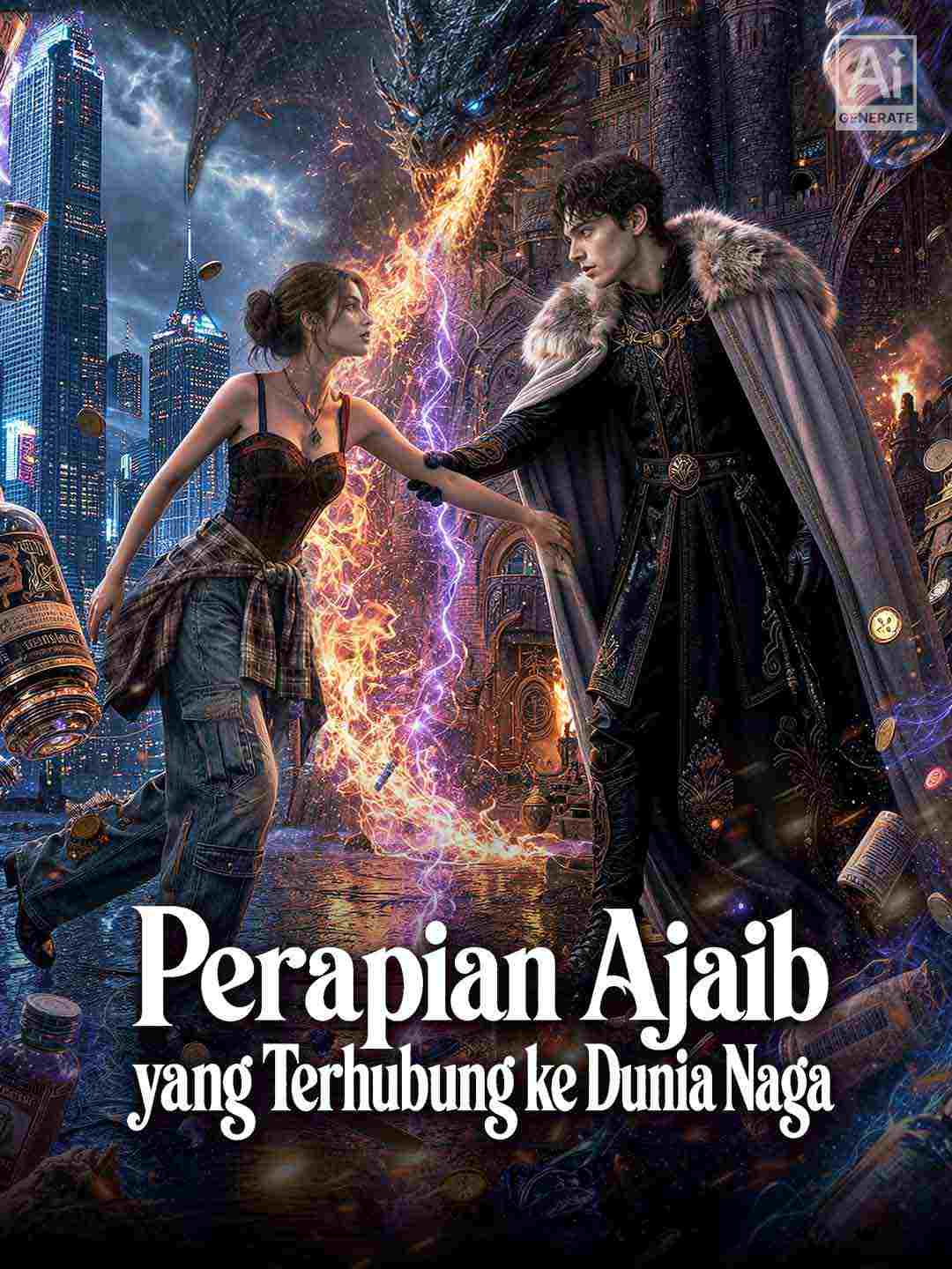 Poster Perapian Ajaib yang Terhubung ke Dunia Naga