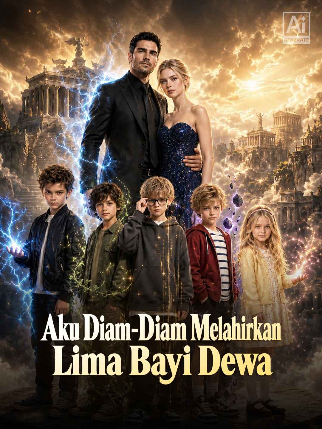 Poster Aku Diam-Diam Melahirkan Lima Bayi Dewa