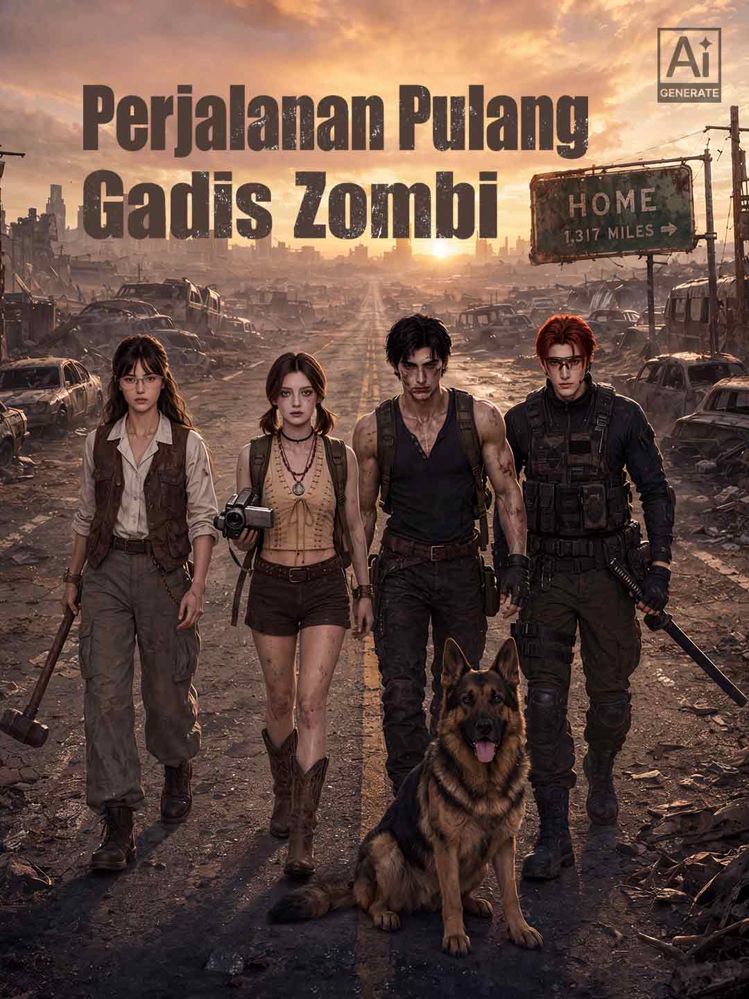 Poster Perjalanan Pulang Gadis Zombi