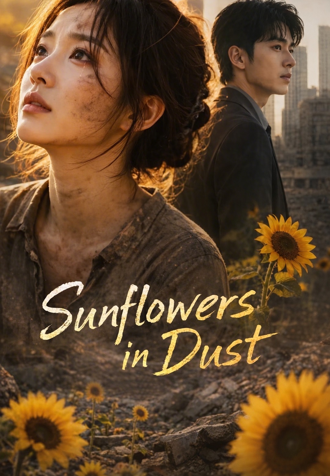 Poster Sunflowers in Dust