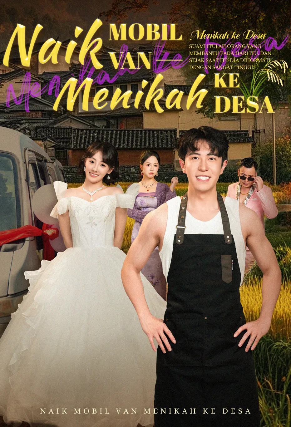Poster Naik Mobil Van Menikah ke Desa
