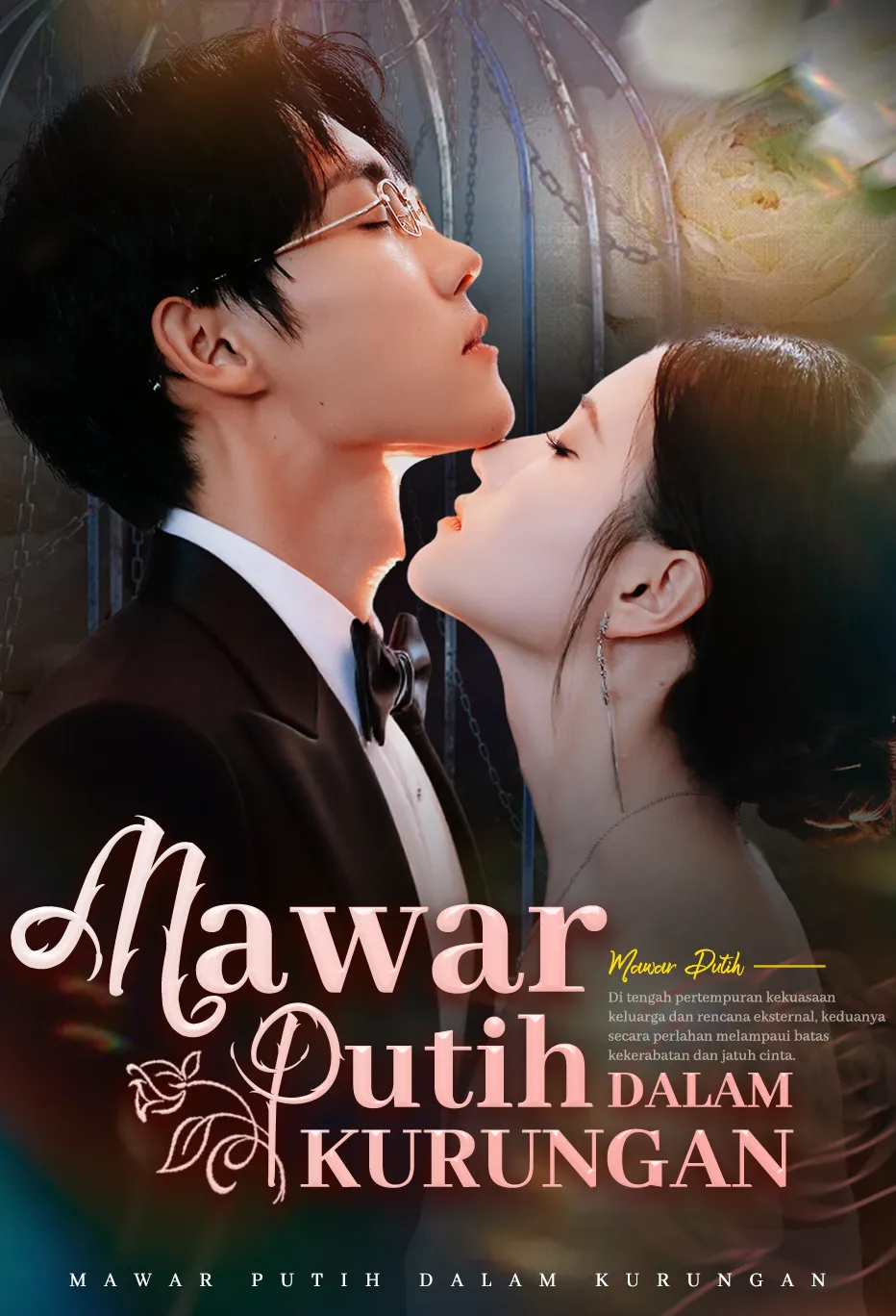 Poster Mawar Putih dalam Kurungan